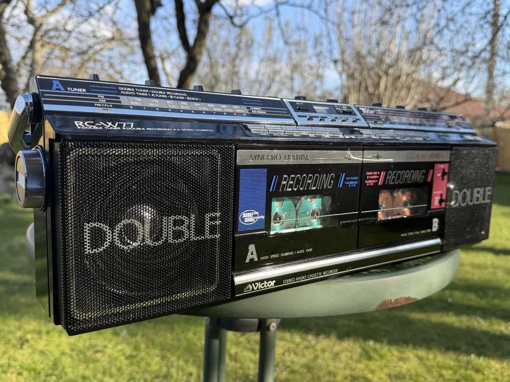 Victor RC-W77 Rare Vintage Boombox Serviced Tested Stereo Hi-Fi Analog Warranty