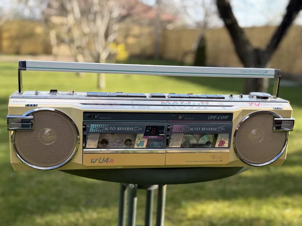 Sanyo MR-WU 4R Rare Vintage Boombox Serviced MINT Double Cassette
