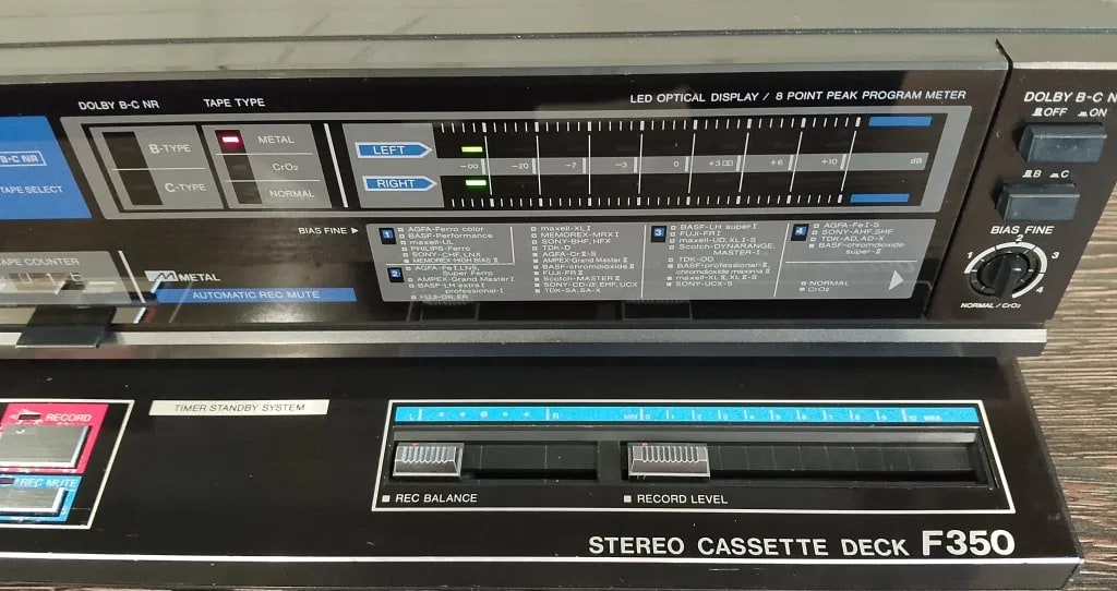 AIWA AD-F350E Rare Vintage Cassette Deck Serviced Warranty Tested Serviced