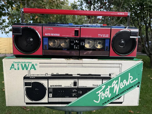 AIWA CS-W66U Rare Vintage Boombox Serviced Warranty Analog Hi-Fi Stereo Serviced