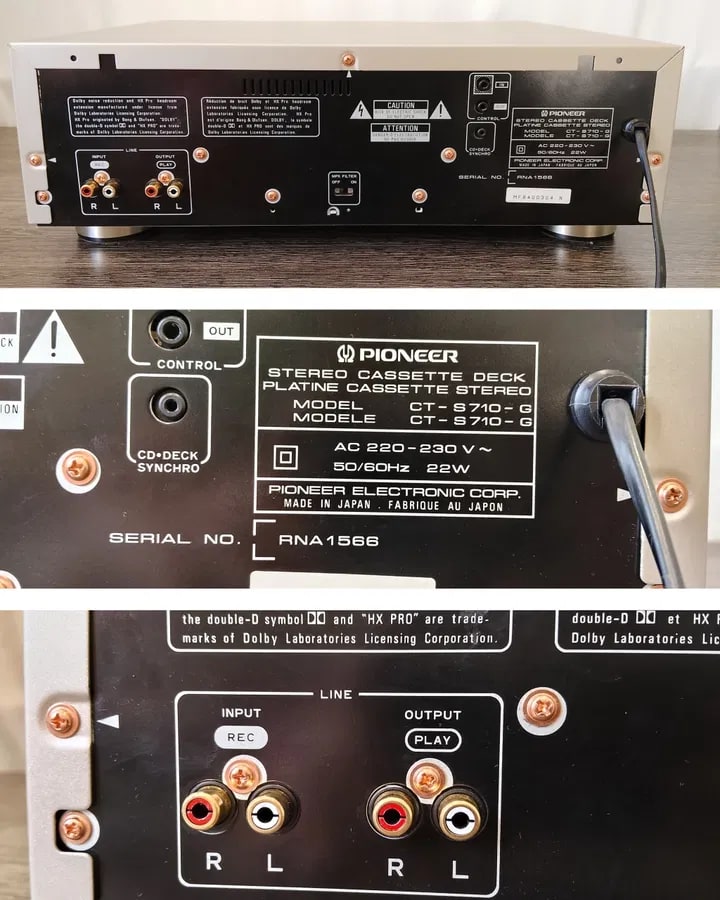Pioneer CT-S710 Rare Vintage Stereo Cassette Deck Working 3-Head Hi-Fi
