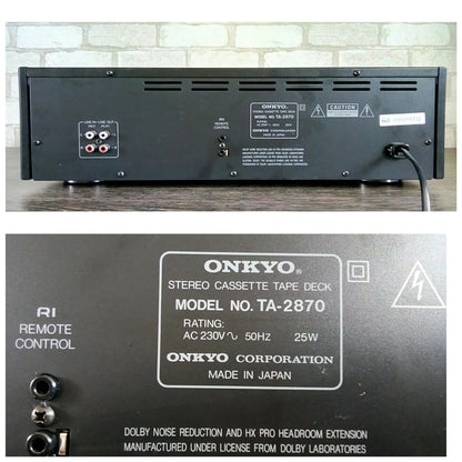 Onkyo Integra TA-2870 Rare Vintage Cassette Deck Serviced Serviced