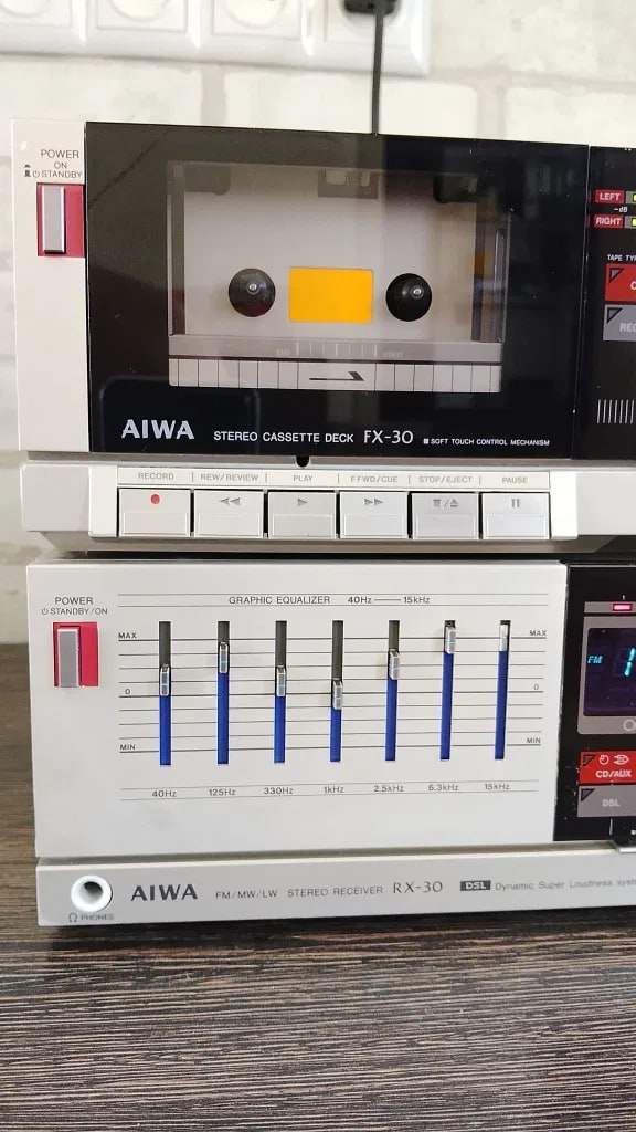 AIWA RX-30 / FX-30 Rare Vintage Receiver Cassette Deck Set Warranty Serviced