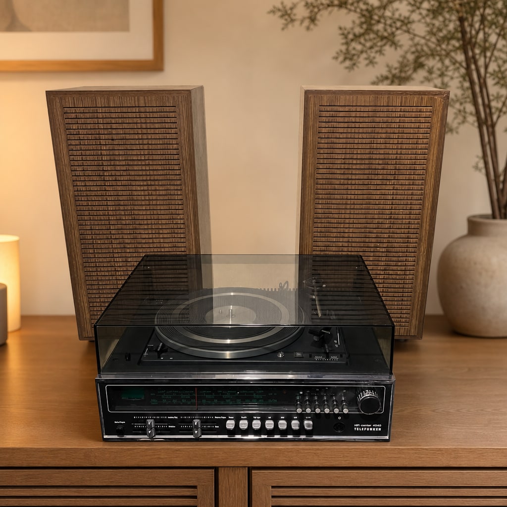 Telefunken HI-FI Center 4040 + L71 Rare Vintage Turntable System Warranty