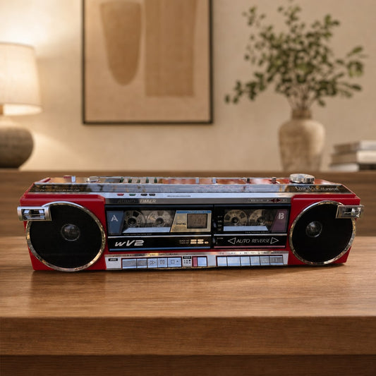 Sanyo MR-WV2(R) Rare Vintage MINT Cassette Boombox Getto blaster Serviced JDM