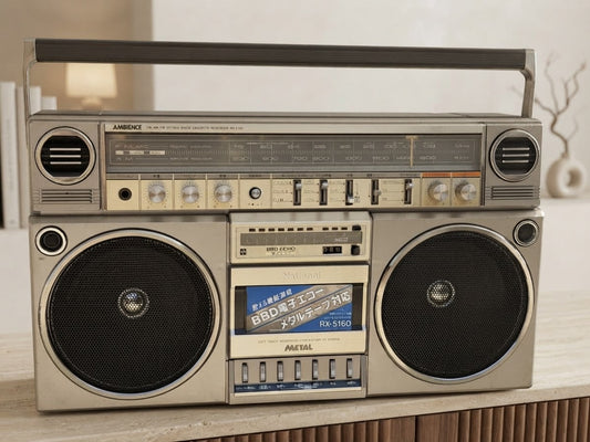 National RX-5160 Rare Vintage JDM Cassette Boombox Getto blaster Warranty Hi-Fi