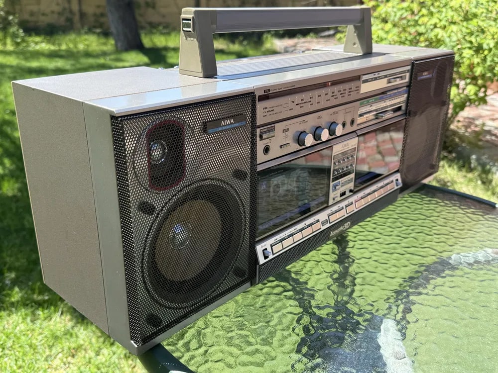 AIWA CA-W2 Rare Vintage Boombox Serviced Warranty Wireless Speakers 3D Sound