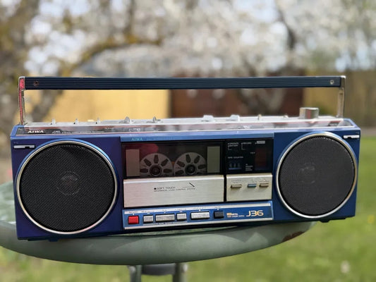 AIWA CS-G36 Rare Vintage Cassette Boombox Getto blaster Warranty Japan