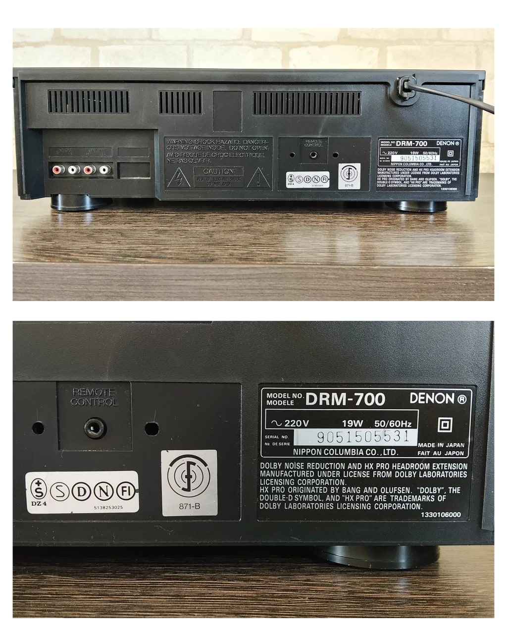 DENON DRM-700 Rare Vintage Cassette Deck 3-Head Dolby B/C HX Pro Warranty
