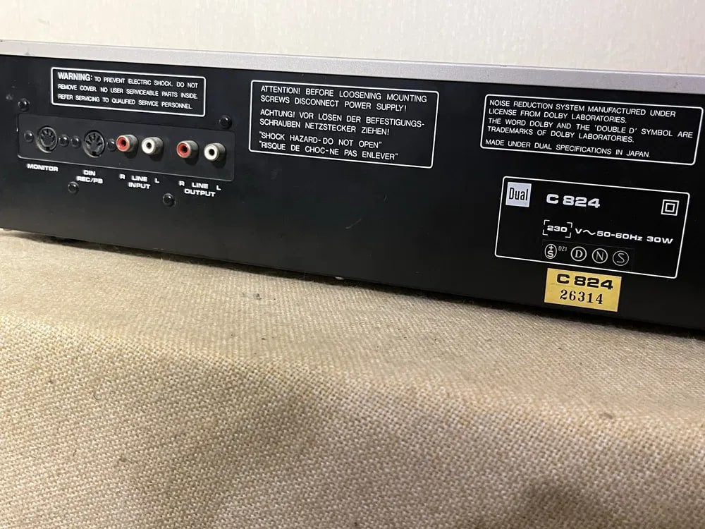 Dual C824 Rare Vintage Cassette Deck Working 3-Head 2-Motor Stereo Warranty