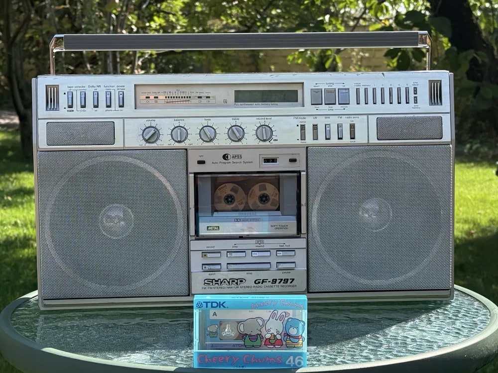 Sharp GF-9797H Rare Vintage Cassette Boombox Getto blaster Warranty Serviced