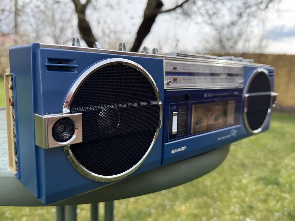 Sharp QT-7B Rare Vintage Cassette Boombox Getto blaster Tested Warranty