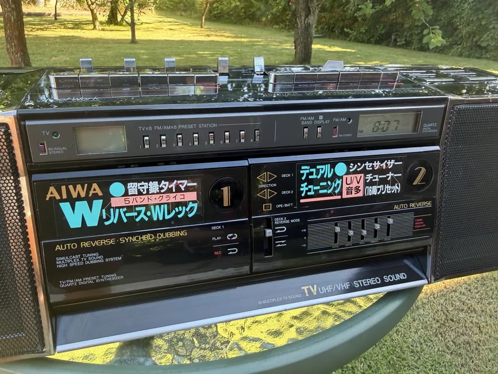 AIWA CS-W90 Rare Vintage Mint Japan Boombox Getto blaster Warranty Tested