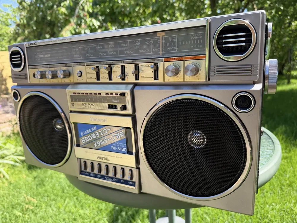 National RX-5160 Rare Vintage JDM Cassette Boombox Getto blaster Warranty Hi-Fi