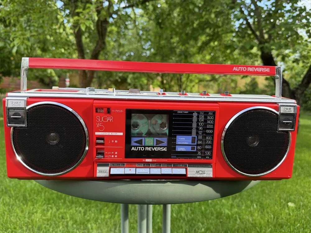 Toshiba RT-SF5 Rare Vintage Cassette Deck Boombox Getto blaster Warranty Japan