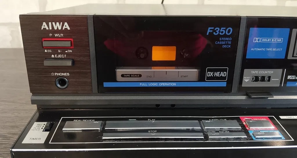 AIWA AD-F350E Rare Vintage Cassette Deck Serviced Warranty Tested Serviced