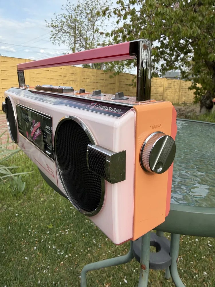 Sanyo MR-U4SR(P) Rare Vintage Portable Cassette Boombox Warranty Tested Serviced