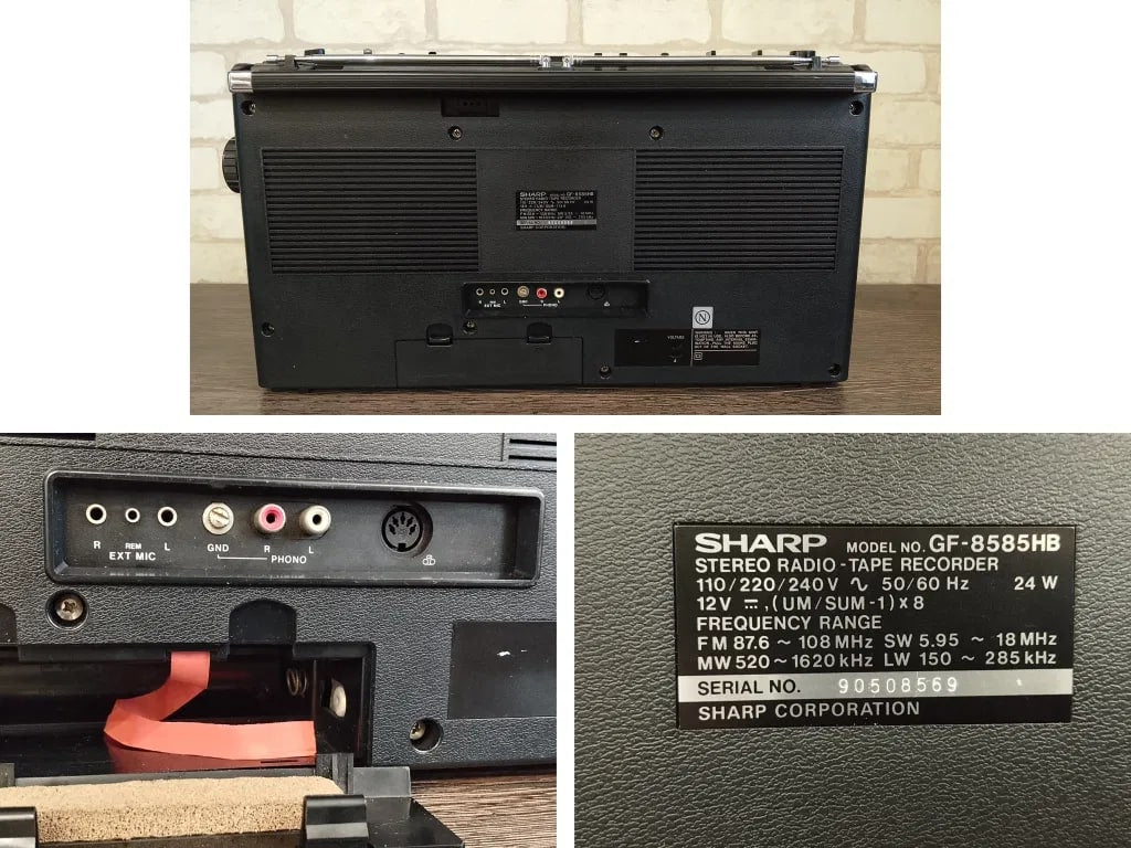 Sharp GF-8585 Rare Vintage Cassette Boombox Ghetto blaster Serviced Warranty