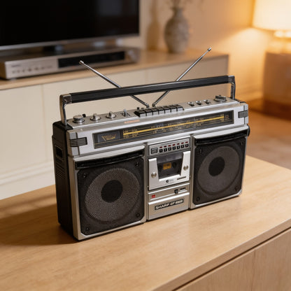 SHARP GF-8585E Rare Vintage MINT Boombox Working Stereo Cassette Radio