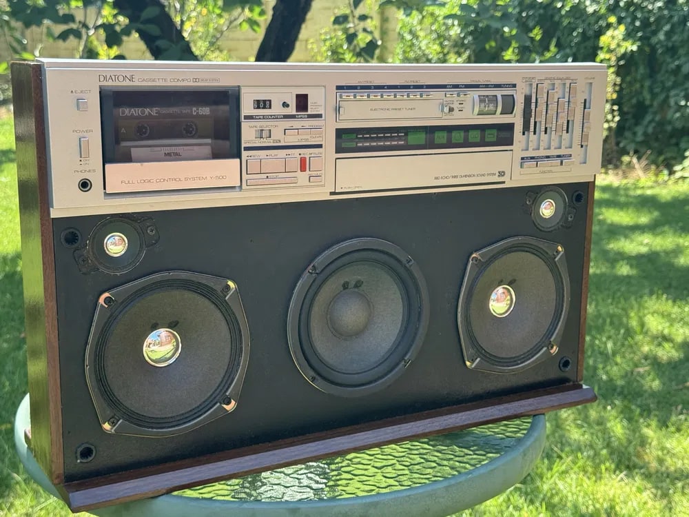 DIATONE Y-500 Rare Vintage Cassette Deck Boombox Ghetto blaster Tested Warranty