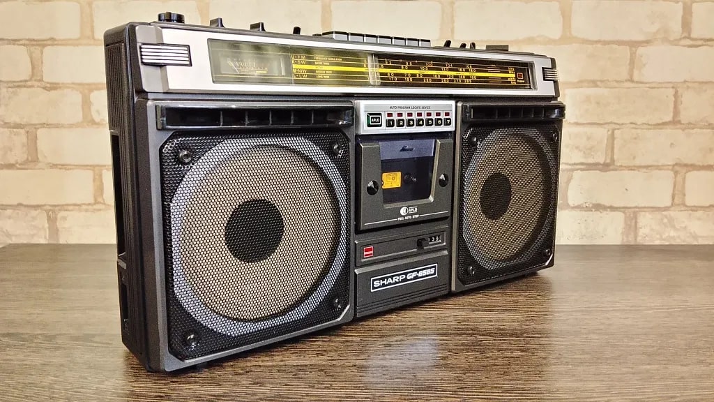 Sharp GF-8585 Rare Vintage Cassette Boombox Ghetto blaster Serviced Warranty