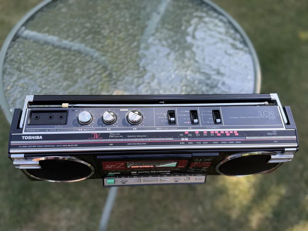 Toshiba RT-SF7 Rare Vintage Boombox Stereo Radio Cassette Player Working
