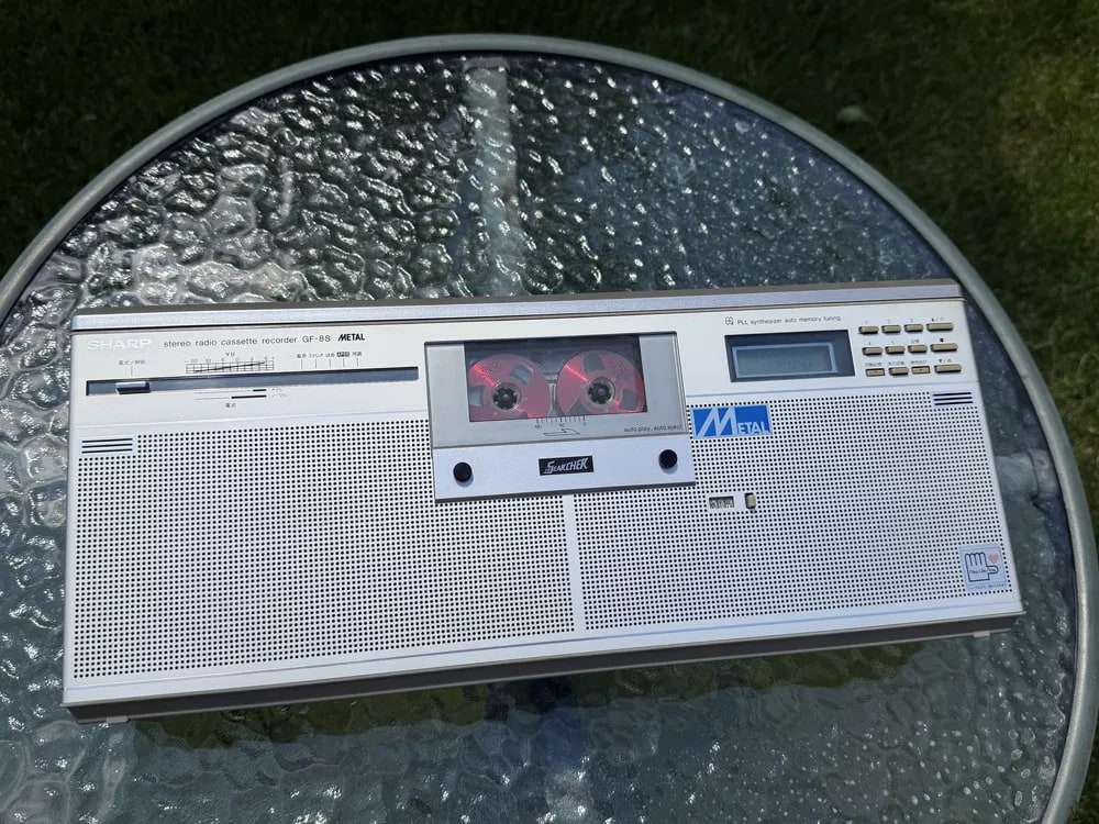Sharp GF-8S Rare Vintage Japan Cassette Boombox Getto blaster Warranty