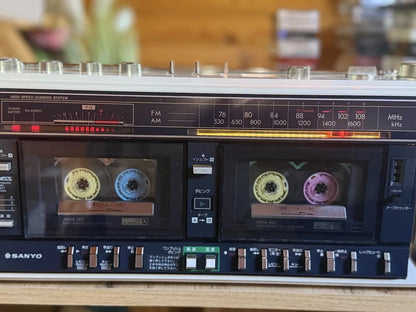 Sanyo WMR-D25 Rare Vintage Cassette Deck Boombox  Warranty White Pearl
