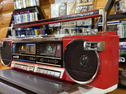 Sanyo MR-WV2(R) Rare Vintage Cassette Boombox Getto blaster Serviced