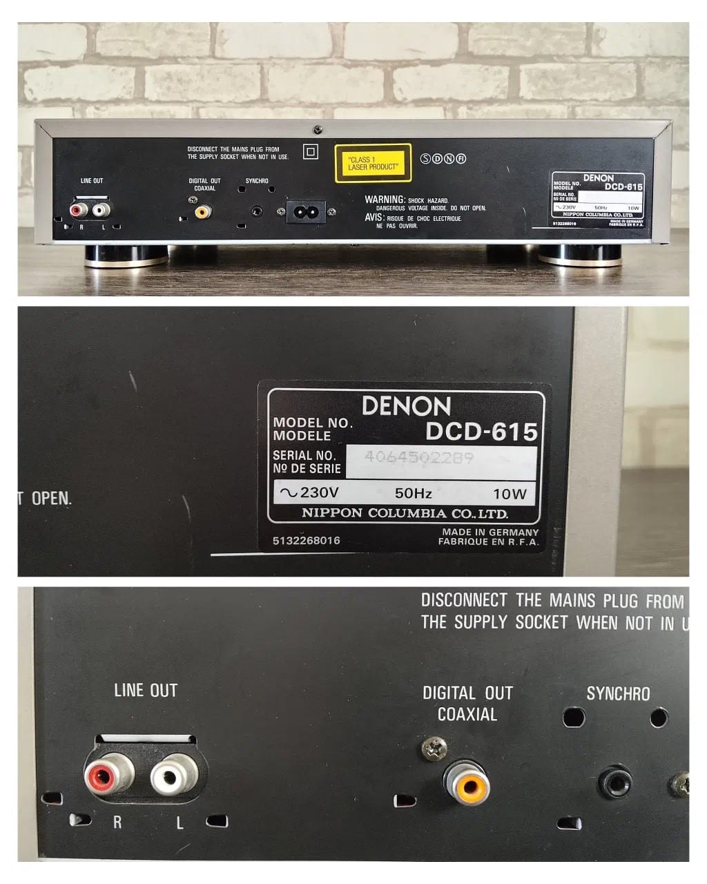 Denon DCD-615 Rare Vintage CD Player Serviced Warranty Tested Compact Disc