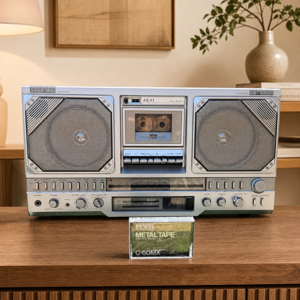 AKAI AJ-530FS Rare Vintage Japan Boombox Getto blaster Serviced Warranty