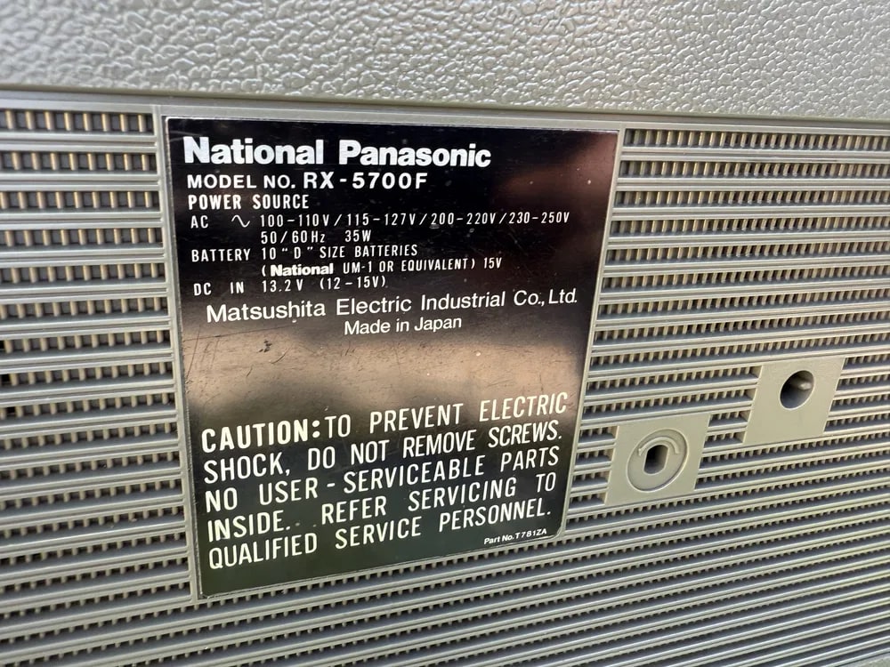 National Panasonic RX-5700F Rare Vintage Boombox Getto blaster Serviced Warranty
