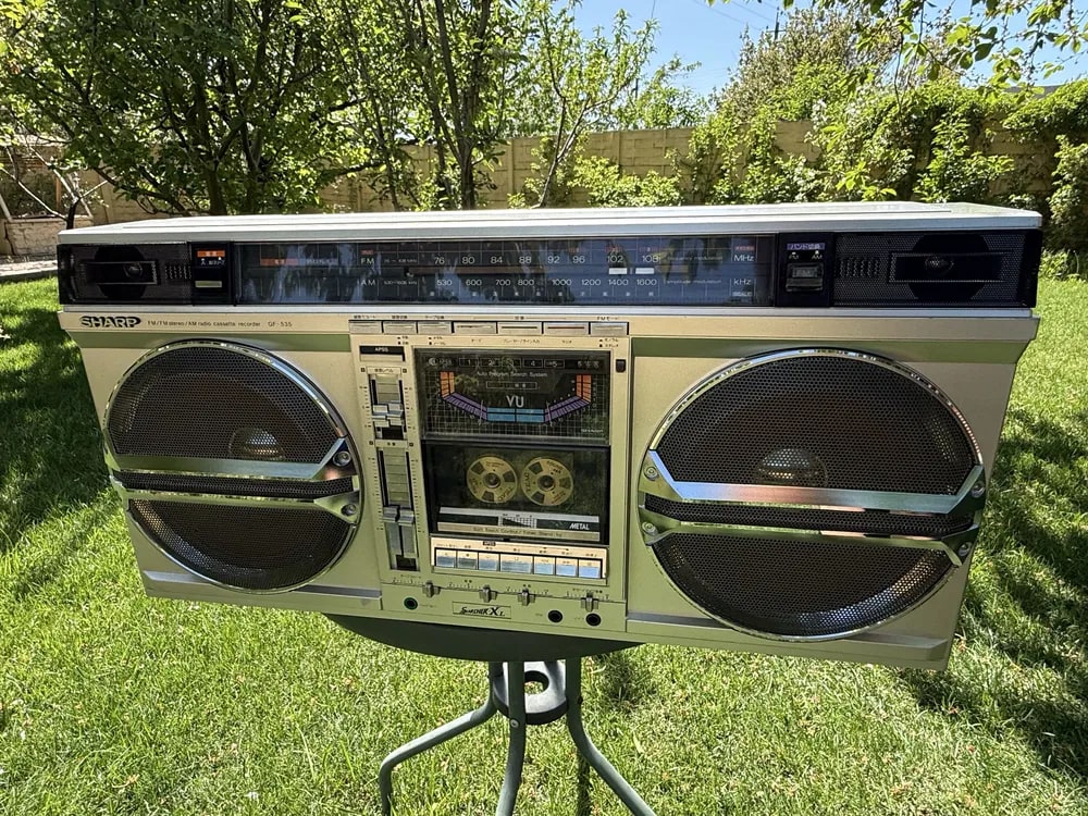 Sharp GF-535 Rare Vintage Boombox Japan Serviced Warranty 220V Cassette Deck