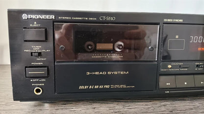 Pioneer CT-S510 Rare Vintage Stereo Cassette Deck Serviced Tested