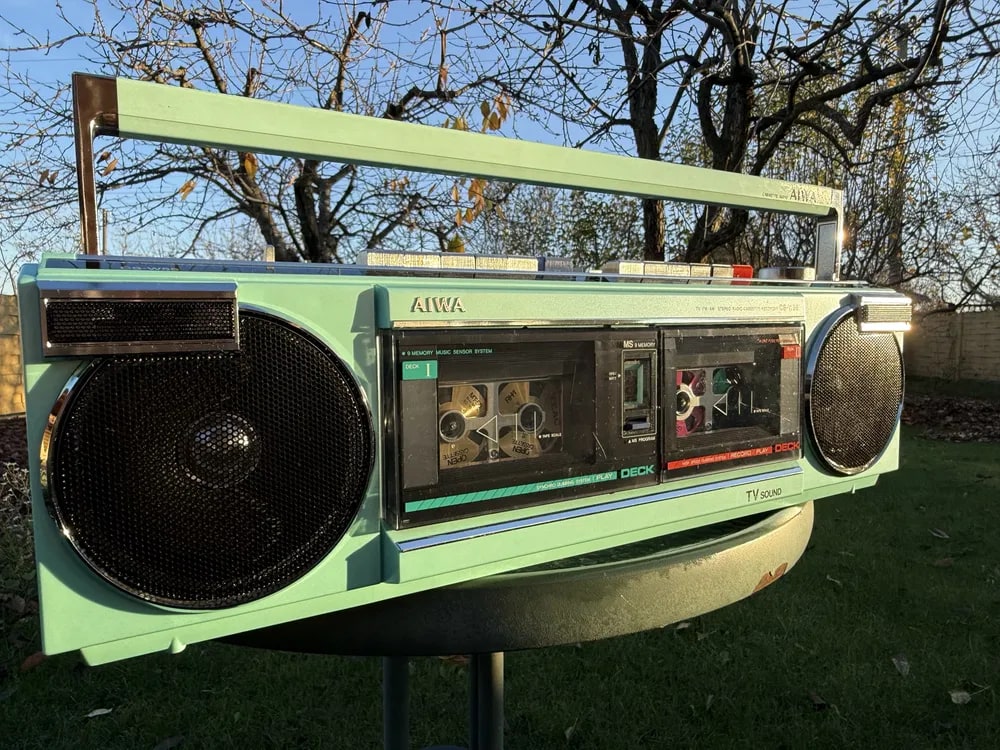 AIWA CS-W55 Rare Vintage Mint Boombox Getto blaster Warranty Tested