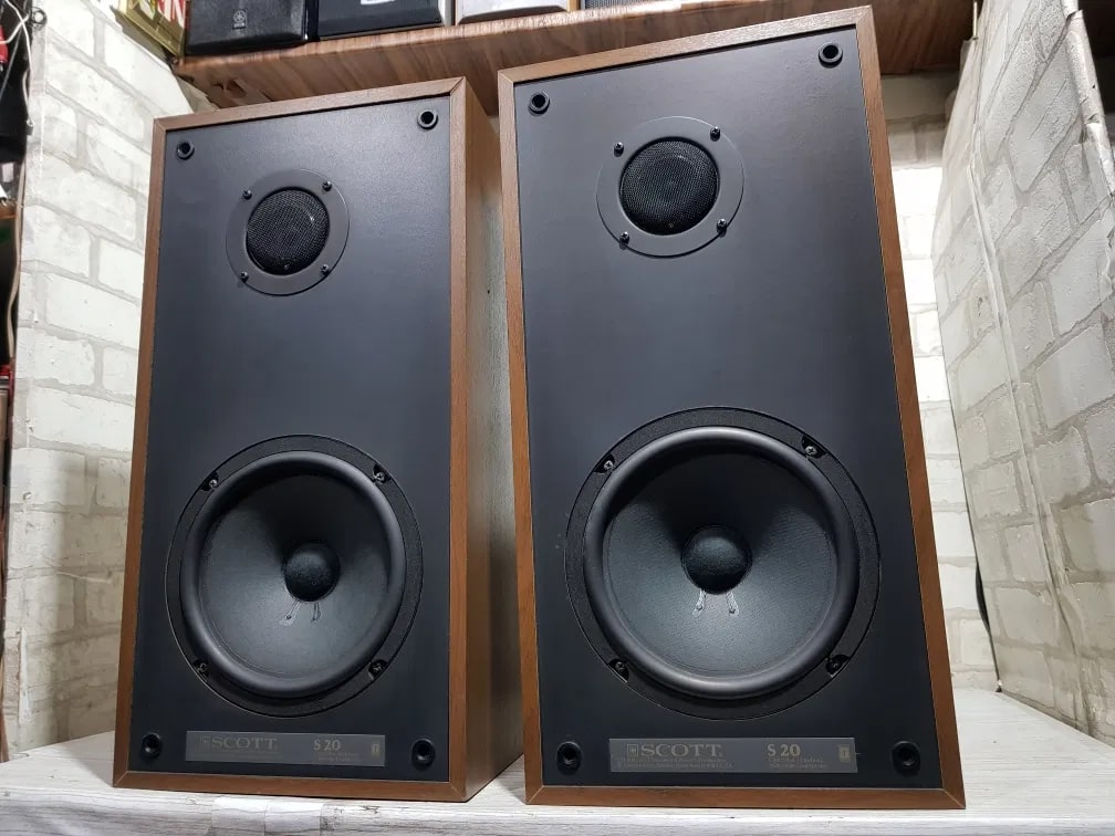 SCOTT S20 Rare Vintage Bookshelf Speakers Tested Hi-Fi Stereo