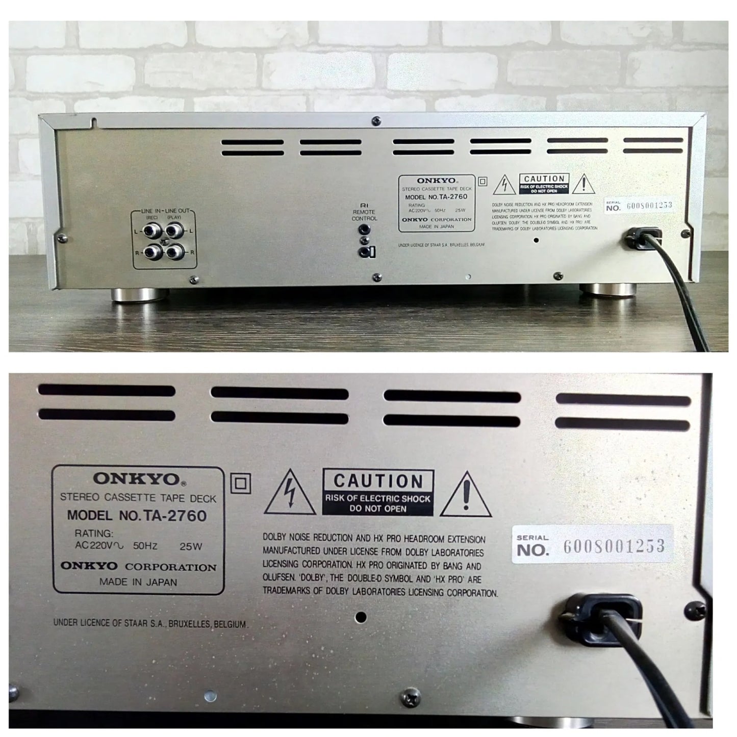 ONKYO Integra TA-2760 Rare Vintage Cassette Deck Serviced Serviced Warranty