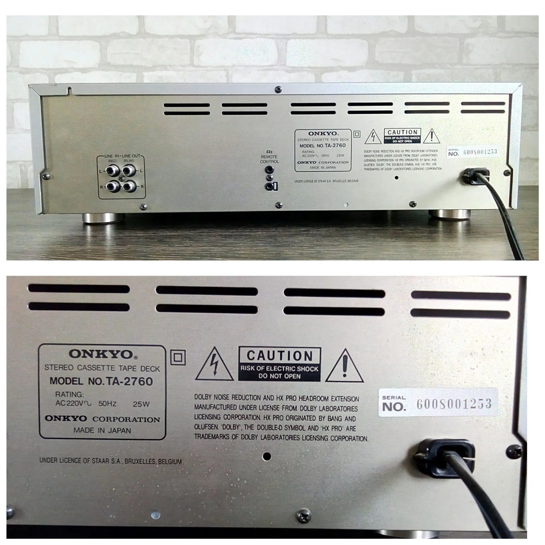 ONKYO Integra TA-2760 Rare Vintage Cassette Deck Serviced Serviced Warranty