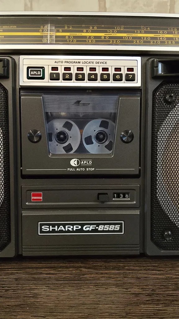 Sharp GF-8585 Rare Vintage Cassette Boombox Ghetto blaster Serviced Warranty