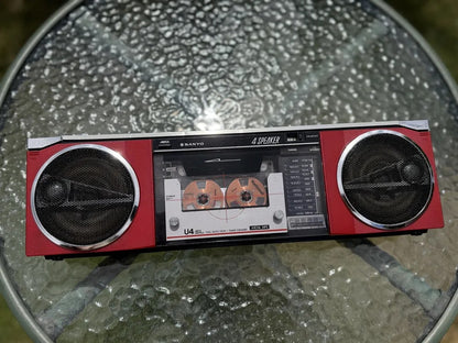 Весна Sanyo U4 SL Rare Vintage Boombox Serviced Cassette AM/FM Radio Portable