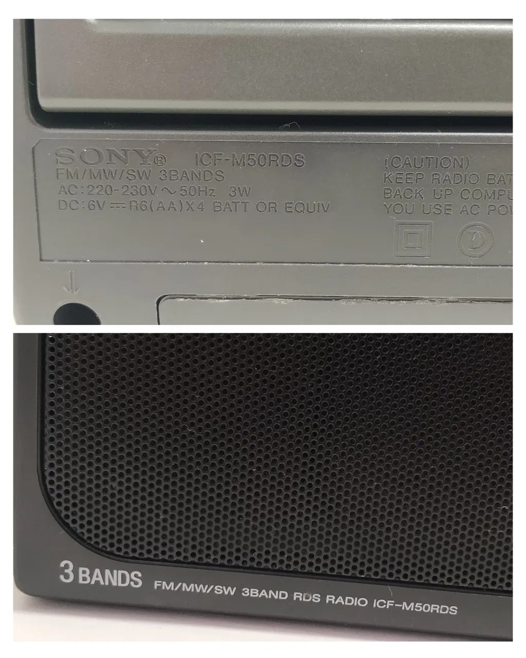 Sony ICF-M50RDS Rare Vintage Radio Warranty Tested RDS FM MW LW Clock