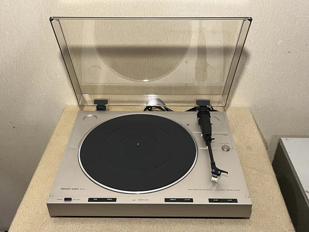 Denon DP-21F Rare Vintage Turntable Tested Direct Drive Quartz Auto  Warranty