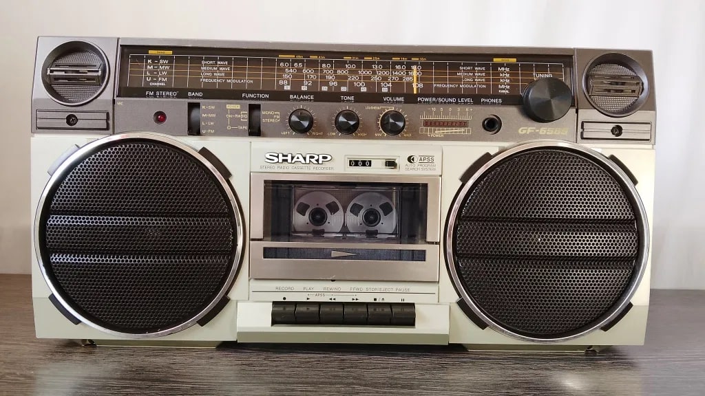 SHARP GF-6565 Rare Vintage Radio Cassette Boombox Serviced Tested