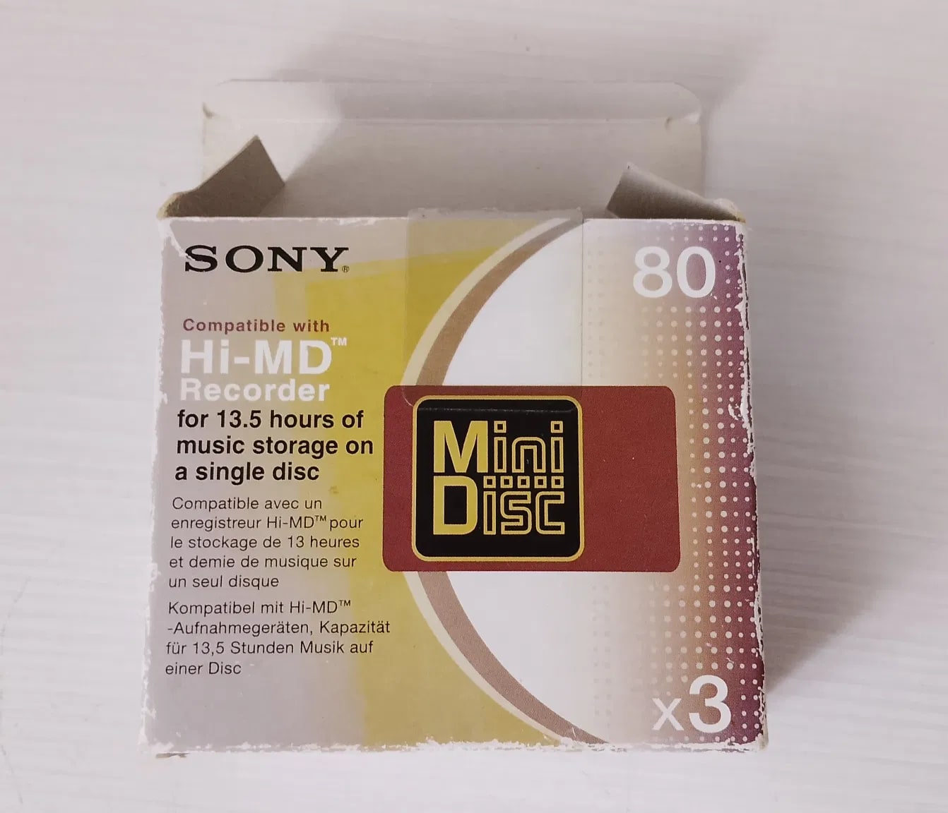 Sony Hi-MD 80 Rare Vintage MiniDisc 80 Min 3 Pack Warranty