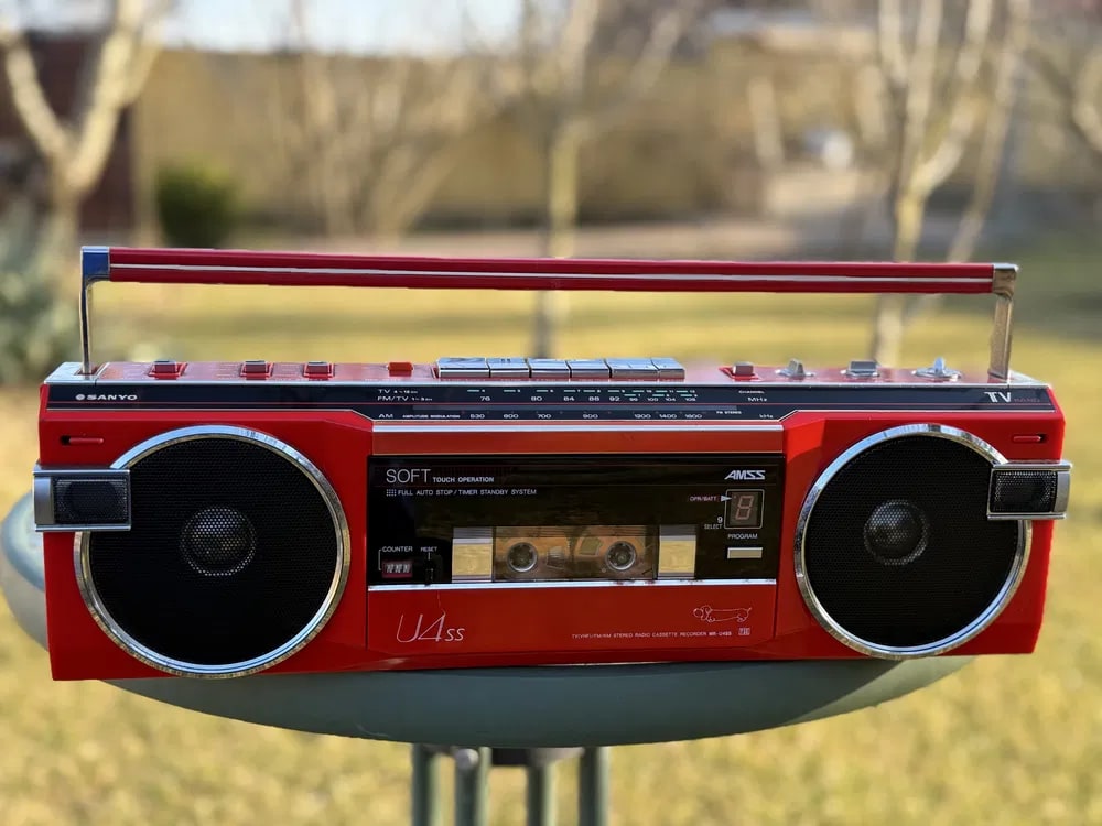 Sanyo MR-U4SS Rare Vintage Mint Portable Boombox Cassette  Warranty Serviced