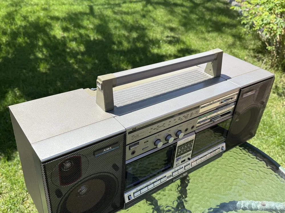 AIWA CA-W2 Rare Vintage Boombox Serviced Warranty Wireless Speakers 3D Sound