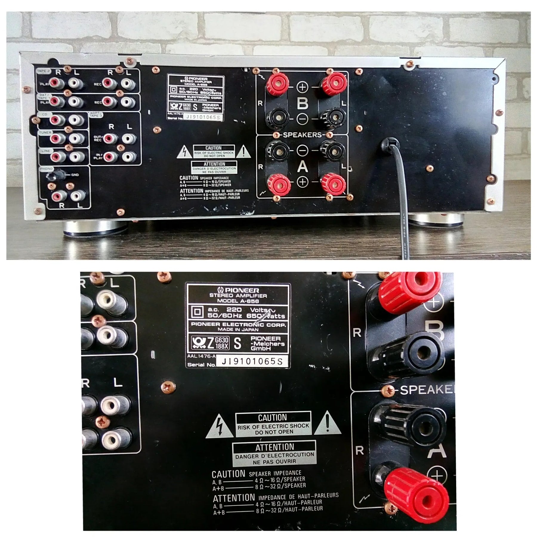 Pioneer A-656 Rare Vintage Stereo Integrated Amplifier Serviced Serviced