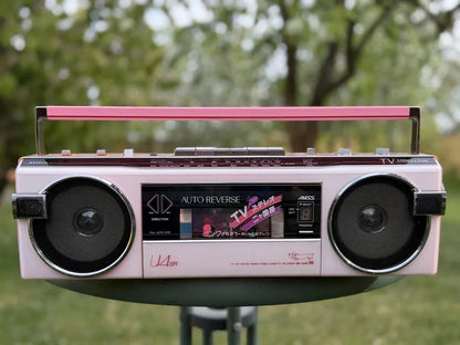 Sanyo MR-U4SR(P) Rare Vintage Portable Cassette Boombox Tested Serviced
