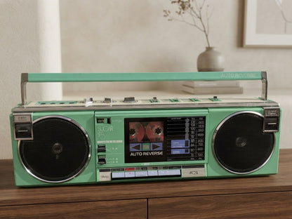 TOSHIBA RT-SF5 Rare Green Vintage Japan Boombox Getto Blaster