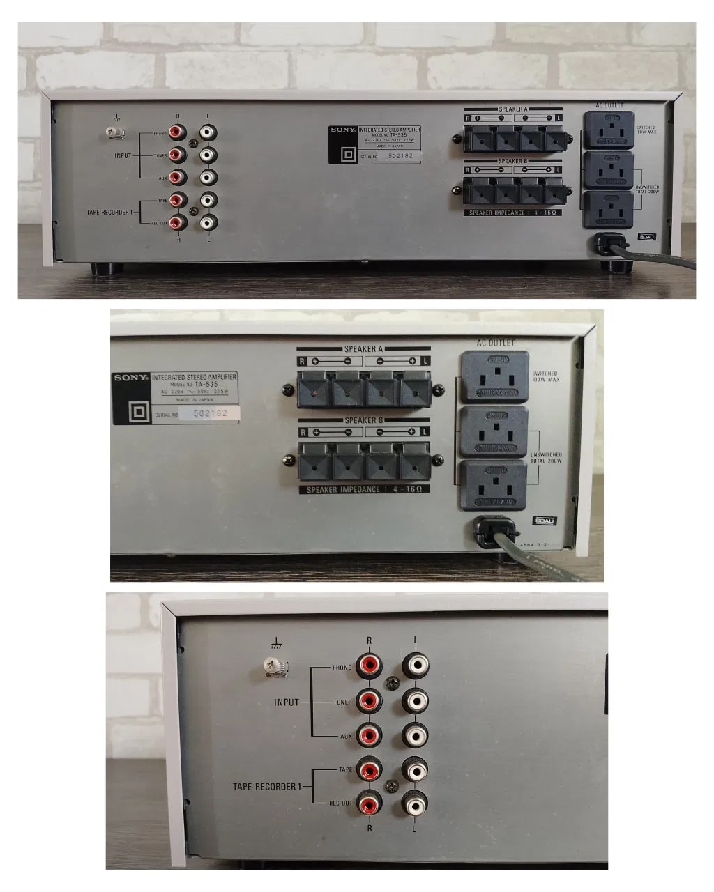 Sony TA-535 Rare Vintage Integrated Stereo Amplifier MINT condition Warranty